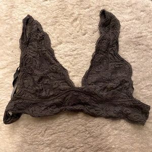 Grey lace bralette